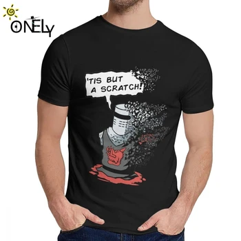 Cilvēka T Krekls Monty Python Melnais Bruņinieks Tis Bet Nulles Miesas Brūces Kokvilnas Smieklīgi O-veida kakla Karikatūra Izdrukāt La Camiseta