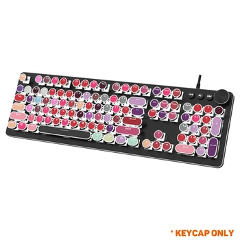104 Taustiņi Retro Kārtu Keycaps Double Shot DIY Rakstāmmašīnu Keycap par Elegants Spēlētājs Backlit Mehāniskā Tastatūra Apļveida Galvenie Klp
