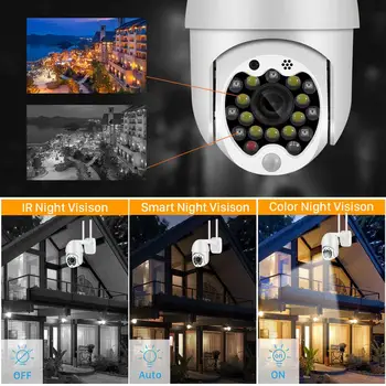 Super Mini 1080P PTZ Kameru, Auto Izsekošana 2MP 4X Tālummaiņas Mākonis Bezvadu Speed Dome Kameras Mājas Drošības CCTV Wifi IP Kamera Outdoor