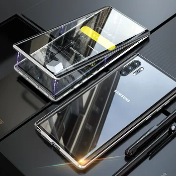 Front+Back Rūdīts Stikls Case For Samsung Galaxy Note 10 Plus Gadījumā, Triecienizturīgs 360 Metāla Bufera Vāciņš Samsung Note 10 Pro