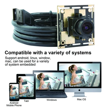 5MP Cmos OV5640 rūpniecības Augstas Resoluition Mašīnu Redzi usb kameras moduļa ar 1m usb kabelis