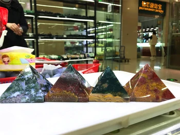Dabas Okeāna Jašma Piramīdas Ainavu Akmens Jūras Jade Minerālu Kristālu Krāsains Ornaments, Istabas Dekori Aksesuāru Pārdošana