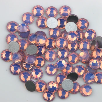 Ss3 (1.3-1.5 mm) Rozā Opāls Nav labojumfailu Rhinestones, 1440pcs/Daudz, Plakano Atpakaļ Nail Art Līme, Kristāla Akmeņi