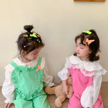 MILANCEL 2021. gada Pavasara Meiteņu Bikses Priekšā Sirds Bērniem Bikses korejiešu Stilā, Meitenes Kopumā Noņemama Meitene Apģērbs