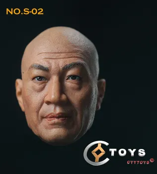 CYYTOYS 1/6 Mēroga Vīriešu Galvas Sculpt Modelis Rotaļlietas S-02 Rīcības Attēls F 12
