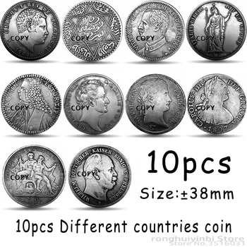 10pcs Dažādās Valstīs, Kopēt Monētu Kolekcijas Dāvanu Antikvariāts Monētas Imitācija