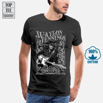 Waylon Jennings Turot Ģitāru T Krekls S M L Xl 2Xl Pavisam Jaunu Oficiālais