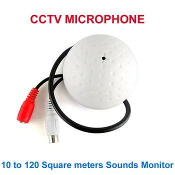CCTV Mic Plašu 10 līdz 120 kvadrātmetriem CCTV MIC (Mikrofons RCA Izeja CCTV DVR Drošības Sistēmas