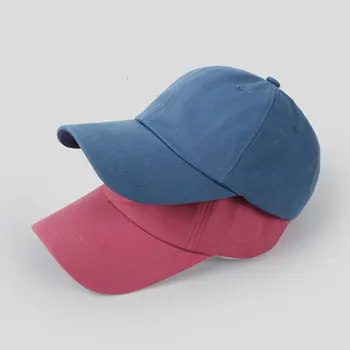 Jaunas kokvilnas vīriešu un sieviešu Beisbola cepure tīrtoņa krāsu Cepure Ikdienas Stila Unisex Hip Hop Cepures Āra regulējams saules cepure rudens