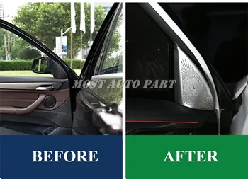 Alumīnija sakausējuma Sānu Pīlārs Audio Skaļrunis Apdares Segumu BMW X1 F48 2016-2019 Car accesories interjera Automašīnu dekorēšana