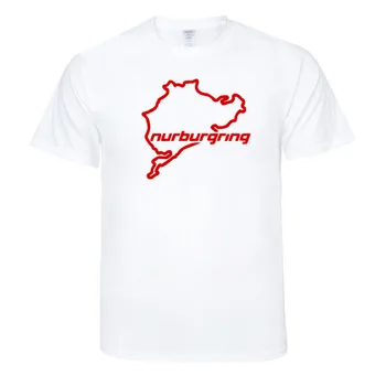 Nirburgringas Sacīkšu Vasaras modes T-krekls vīriešu īsām piedurknēm kokvilnas T-krekls smieklīgi hip-hop apģērbs, T-krekls