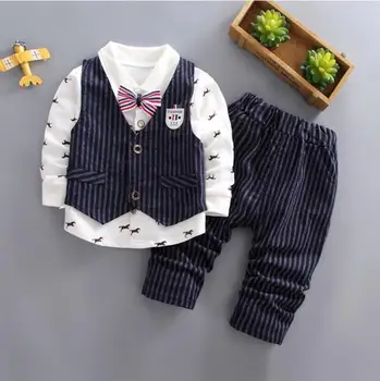 Bērnu Apģērbu Komplekts Pavasara Rudens Modes Kokvilnas Tops+pannas 2gab Bērniem Zēni Puse Apģērbs Zēniem Tērpiem 1-4Y