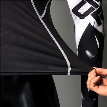 3D vilks Vīriešu seksīga apakšveļa rashgard komplekts MMA Kompresijas sporta Apģērbu ilgi johns Ziemas seksīga apakšveļa skriešanas tērps