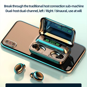 Bluetooth Bezvadu Austiņas Uzlabot 3000mAh Lādētājs-Box TWS Sporta Ūdensizturīgs Austiņas Touch Kontroles Austiņas Ar Mic HD Zvanu