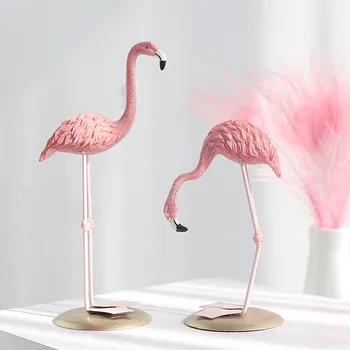 Nordic Style Flamingo Statuetes Mājas Apdare Pasaku Dārzs Dzīvo Jamo Istabu Biroja Kāzu Svinības Rotājumu Mājas Dekori Aksesuāri