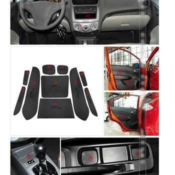 Automašīnu Durvju Groove Mat PU Ādas Automašīnas Anti Slip Mat Chevrolet Bura PĒC 2010. - 2013. gadam neslīdoša Attiecas Interjera kājslauķus Kausa Pad 10pc