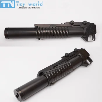 M203 Granātmetēju dubultā barelu kristāla lodi launcher regulējams dzelzceļa ABS valūtas piederumi ūdens lodi rotaļu pistoli