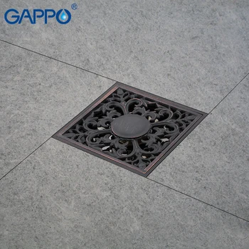 GAPPO black Kanalizācijas dušas grīdu izsūc grīdas segums, misiņa, chrome spraudņiem drenāžas aizbāzni dušas sietiņu notecina