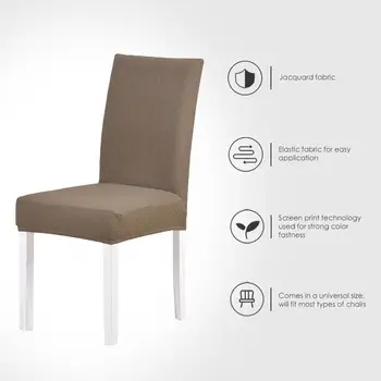 Ēdamistabas Krēsls Segtu Žakarda Plain/Iespiestas Elastīgs Krēslu Slipcover Gadījumā, Virtuves, Kāzas, Viesnīca, Banketu būtiska silla