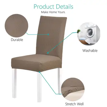 Ēdamistabas Krēsls Segtu Žakarda Plain/Iespiestas Elastīgs Krēslu Slipcover Gadījumā, Virtuves, Kāzas, Viesnīca, Banketu būtiska silla