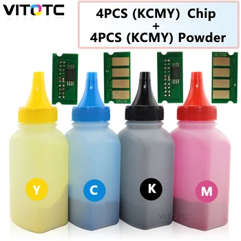 4 Krāsu Tonera un mikroshēmu Komplekts Komplekts Saderīgs Ricoh SP C220 C220N C221sf C222 C240 SPC220 SPC240DN SPC240SF Lāzera Printeri