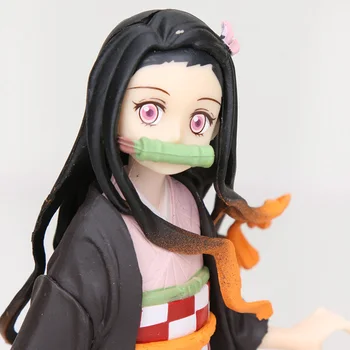 16cm Demon Slayer Kimetsu nav Yaiba attēls Kamado Tanjirou Nezuko Japānas Anime PVC Rīcības Attēls Karavīrs Modelis Figuals Rotaļlietas, Dāvanas