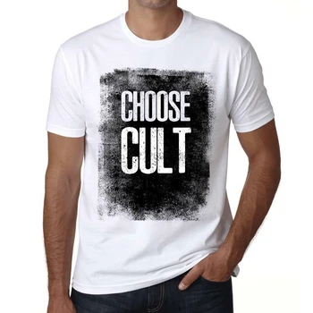 Vīriešu Vintage Tee Kreklu Grafiskais T krekls Izvēlēties KULTA Balts