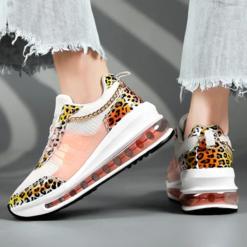 Karstā Pārdošanas Modes Atstarojošs Leoparda Kurpes Sieviešu Čības Gaisa Dzīvnieku Leopards Izdrukāt Platforma Čības Sieviešu sapatos feminino