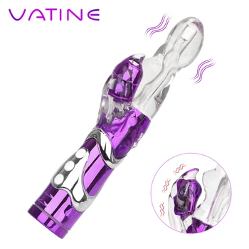 VATINE Rotācijas Trušu G Spot Vibrators Maksts Klitora Dubultā Vibrators Masturbator Seksa Rotaļlietas Sievietēm, 8 Ātrumiem Dubulta Vibrācijas