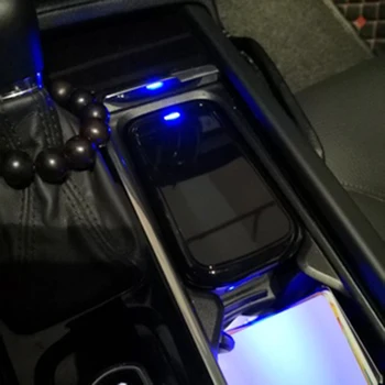 Auto QI bezvadu lādētāju Volvo XC60 C60 V60 XC90 S90 V90 2018 2019 uzlādes plate mobilo telefonu lādētāju piederumi iPhone