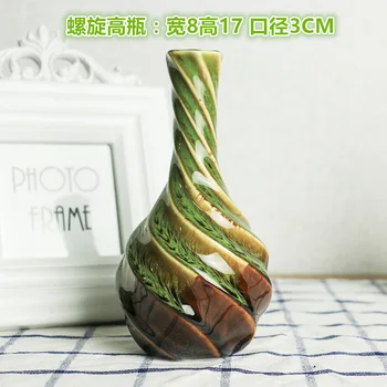 Keramikas Vāze Spirālveida Pudeles Amatniecības Vāzes Radošo Eiropas Mājas Mēbeles, Jaunu Produktu Karstā Pārdevēji