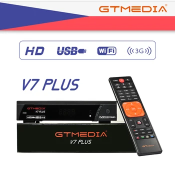 GTMEDIA V7 PLUS DVB-S/S2+T/T2 TV Ciparu Uztvērējs Atbalsta H. 265/HEVC PowerVu DRE & Biss atslēgas Dekoderi