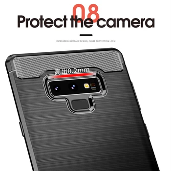 Samsung 9. Piezīmi Gadījumā IPAKY S10e S10 S8 S9 Plus Silikona Oglekļa Šķiedras Hibrīda Triecienizturīgs Case for Samsung Galaxy Note 9 Lietā