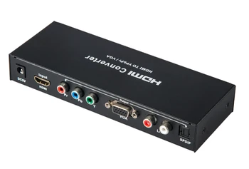 HDMI, Komponentu YPbPr & VGA video Converter Adapteris Pārvērst 1080p hdmi, VGA/Ypbpr+R/L/SPDIF VIDEO Audio RCA L/R PC TV