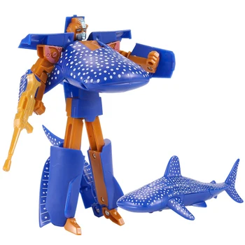 Bērniem Transformāciju Jūras Dzīvi Robots Rotaļlietas Slepkava Vaļu Delfīnu, Baltā Haizivs Deformācijas Plastmasas Zēni Rīcības Attēls Rotaļlietas, Dāvanu