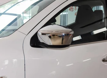 Par Nissan Navara D23 Pierobežas NP300 2017-2019 ABS Chrome Durvju Sānu Spoguļa Vāciņš Melns, Atpakaļskata Klp Pārklājums Molding Rotāt