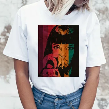 Pulp Fiction mia t krekls smieklīgi vasaras tee krekli top sieviešu, sieviešu 90. gados jaunu 2019 t femme t-krekls hip hop harajuku drēbes
