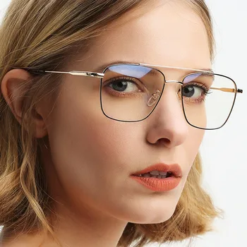 Biroja Datora Brilles Rāmis Sievietēm, Vīriešiem Anti Zilā Gaisma Kvadrātveida Briļļu Pretbloķēšanas Brilles, Optisko Briļļu Brilles Briļļu Rāmis