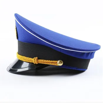 Puse Kostīmu Britu Modes Zilu Vāciņu Sniegumu Policijas Ķīnas kara Flotes Jūrnieks Cepuri Deju un Mūzikas Šovs