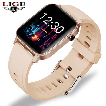 LIGE Jaunu Smart watch Sievietēm asinsspiediens, sirds ritma monitors Fitnesa tracker Sporta ūdensizturīgs sieviete Smartwatch Reloj Inteligente