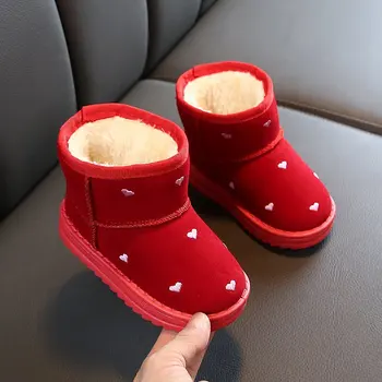 Kids Zābaki, Meitenēm,karstā pārdošanas Modes Mīlestība izšuvumi ziemas bērnu apavi,rozā, melns izmērs 25-36 baby girl boot