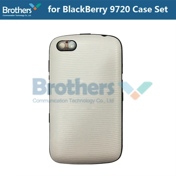 Pilns Komplekts, BlackBerry 9720 Aizmugurējo Vāciņu Akumulatora Durvju Mājokļu+Priekšējais Rāmis + Klaviatūras BlackBerry 9720 Oriģināls Melns Balts