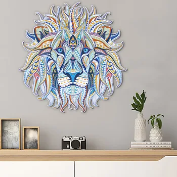Krāsa lion head creative sienas uzlīmes kabrioleta versiju, dzīvojamā istaba fona sienu apdare, sienas uzlīmes istabas dekorēšanai
