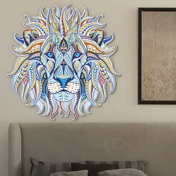 Krāsa lion head creative sienas uzlīmes kabrioleta versiju, dzīvojamā istaba fona sienu apdare, sienas uzlīmes istabas dekorēšanai