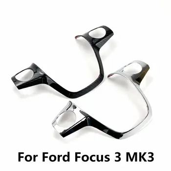 Ford Focus 3 MK3 (no 2012. līdz. gadam)/ KUGAS 2013. -.GADAM/C-MAX 2011-2017 Auto piederumi Stūre Dekoratīvās Uzlīmes