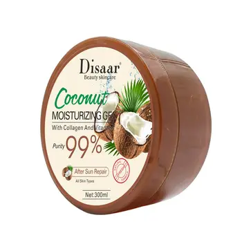 99% kokosriekstu mitrinošu želeju, sejas krēmu ādas kopšanai, bagāžnieka smalkas līnijas, mitrinātājs, lai poras, dienas krēms 300ml