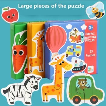 1pc Bērnu rotaļlietas Puzzle Dzīvnieku Transportēšana augļu un dārzeņu Agrīnās Mācīšanās Bērnu t Rotaļlietas Bērniem Izglītības
