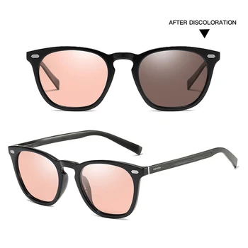 AORON Polarizētās Photochromic Saulesbrilles, Vīriešu/Sieviešu Modes Klasisko Apaļo Saules Brilles TR Rāmis Alumīnija Kāju UV aizsardzības Brilles