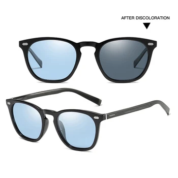 AORON Polarizētās Photochromic Saulesbrilles, Vīriešu/Sieviešu Modes Klasisko Apaļo Saules Brilles TR Rāmis Alumīnija Kāju UV aizsardzības Brilles