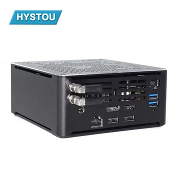 Hystou10th Gen pc gamer Intel i7 10750H i9 9880H Xeon 2186M Mini-PC 2 Lan Spēļu galda Datoru 4K DP, HDMI 2.0 mini-pc gamer